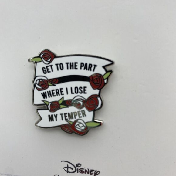 Disney Parks Pin Alice in Wonderland Queen of Heart "Lose My Temper" Roses - Picture 4 of 5